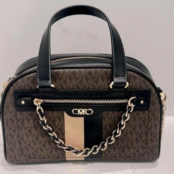 Michael KORS Williamsburg logo-plaque leather tote bag, purse new - Picture 3 of 12